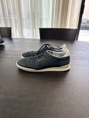 PS Paul Smith Dover Navy Leather Suede Trainers Men's Size 8